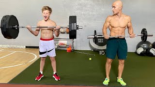 Strongest 11 Year Old Boy vs Deny Montana at the Gym [upl. by Lawford]