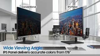 Samsung Business S27R650FDN SR650 Series 27 inch IPS 1080p 75Hz Computer Monitor for Bu [upl. by Boyer]