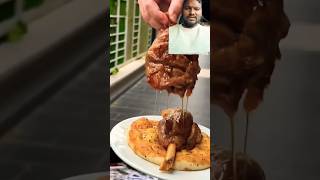 मटन लेग पीस 😛😜 food steakhouse meat shotsvideo matan [upl. by Otrevire]