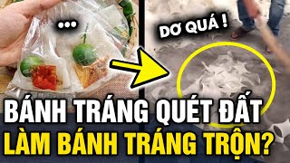 Xôn xao clip dùng chổi QUÉT VỤN BÁNH TRÁNG được cho là tại một cơ sở BÁNH TRÁNG TRỘN  Tin 3 Phút [upl. by Sedaiuqlem]