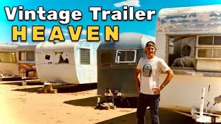 Vintage travel trailer HEAVEN Can we find our next project [upl. by Anneuq]