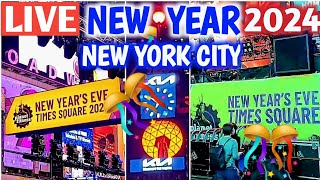 ✨ New Years Eve 2024 around Times Square New York City LIVE [upl. by Coop]