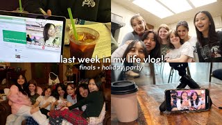 WEEK IN MY LIFE VLOG Last Vlog of 2023 Finals  Holiday Party 🎁 🎉 [upl. by Marrissa]