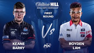 PDC World Darts Championship 2022 Round 1 Keane Barry vs Royden Lam 2021 12 17 HUN [upl. by Attenauq]