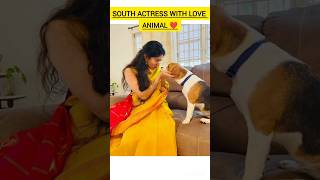 sai pallavi ❤️😺 south actores love animals shots video [upl. by Nevi]