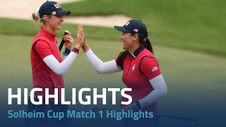 Solheim Cup 2024  Match 1 Highlights [upl. by Duky149]