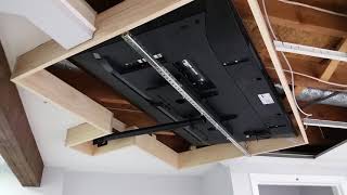 Ultimate Home Theater Ceiling Mounted TV DIY [upl. by Sidwel]