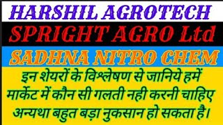 Harshil Agrotech Ltd share latest news SPRIGHT AGRO share Ltd latest news sadhna nitro chem share [upl. by Nywroc]