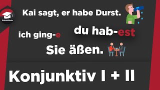 Konjunktiv einfach erklärt  Konjunktiv I und II Erklärung Bildung Beispiele Konjunktiv erklärt [upl. by Emmalee648]