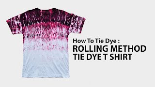 Rolling Method Red And Black Tie Dye T Shirt How To DIY [upl. by Merwin256]