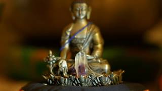 Amethyst Phantom Crystal 7thCrown Chakra Meditation wTibetan Bowls10 min [upl. by Asaph]