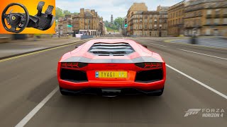 Lamborghini Aventador LP700 4  Forza Horizon 4  Steering Wheel Gameplay [upl. by Willow814]