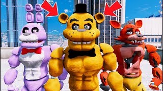 ALL BUFF ANIMATRONICS BREAK WORLD RECORDS GTA 5 Mods FNAF RedHatter [upl. by Mott]