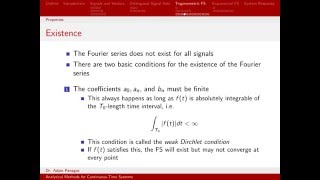 Fourier Series Properties  23 [upl. by Ayocat]