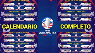 CALENDARIO COMPLETO de la COPA AMERICA 2024 [upl. by Shanon]