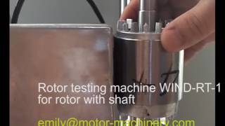 Aluminum die casting rotor testing machine WIND RT 1 test rotor with shaft Shanghai Wind Automation [upl. by Maiga]