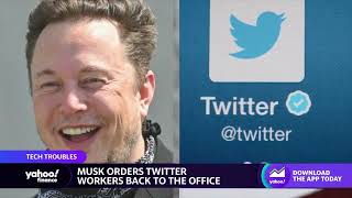 Elon Musk orders Twitter workers back to the office [upl. by Kyre]