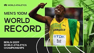 World Record  Mens 100m Final  World Athletics Championships Berlin 2009 [upl. by Doi]