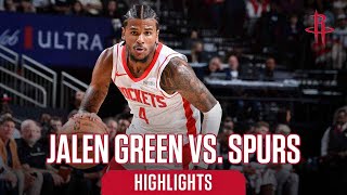 Jalen Green 21 points Highlights vs San Antonio Spurs l Houston Rockets [upl. by Moule746]