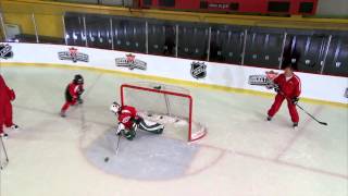 NHL Hockey Skills Wraparounds From Canadian Tire Hockey School [upl. by Ardnasak]