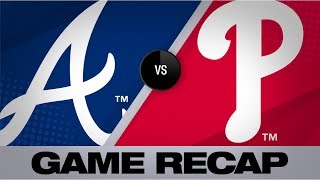 Albies Acuna lead Braves to 157 victory  BravesPhillies Game Highlights 72719 [upl. by Hartman]