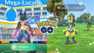 Incursión de MEGA LUCARIO en Pokémon Go Consigo el Shiny [upl. by Naret]