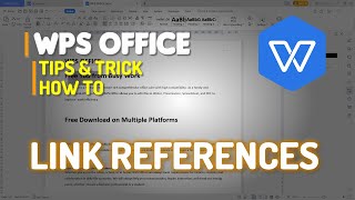 WPS Office Word How To Link References [upl. by Trebla]