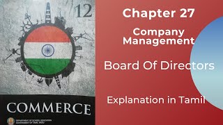 TN State Board12 CommerceChapter 27Tamil  Board of Directors [upl. by Carson]