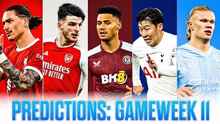 Premier League predictions  Gameweek 11 [upl. by Jone]