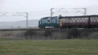 Deltic 55 022 at Cocklawburn  Berwick upon Tweed [upl. by Sihtnyc]