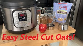 Instant Pot Steel Cut Oats w Apple amp Cinnamon [upl. by Immanuel812]