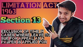 section 13 limitation act 1963  Lecture with examples  Explained in Easy Way  Hindi English [upl. by Lehcer]