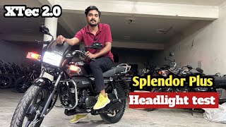 New Hero Splendor Plus Xtec 20 Headlight Test amp Review At Night  जो बोला था वही किया हीरो ने 🔥 [upl. by Lepper]