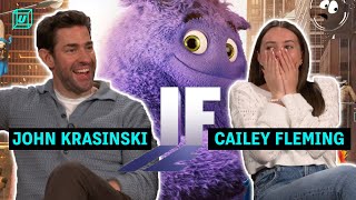 John Krasinski amp Cailey Fleming discuss Steve Carell hidden easter eggs and finishing school 🥚📚 [upl. by Helgeson497]