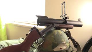 King Arms M79 Airsoft Grenade Launcher ShowcaseReview [upl. by Ahsetel]