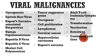 Viral malignancies [upl. by Aninat]