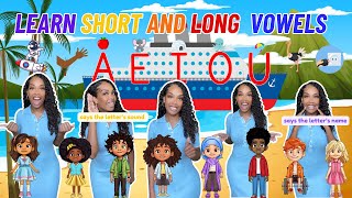 Short and Long Vowels Learning with Ms Houston Kid Songs  Nursery Rhymes [upl. by Garihc]