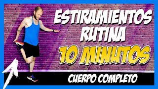 ✅ 10 MINUTOS de ESTIRAMIENTOS DE PIE  RUTINA COMPLETA en CASA para TODO EL CUERPO EVITAR LESIONES [upl. by Kosak541]