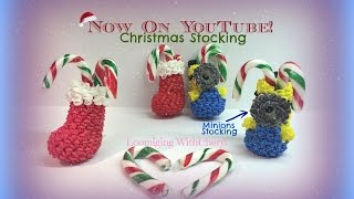 Rainbow Loom MINION Santa Boot  Christmas Stocking Ornament Loomigurumi Amigurumi Hook Only [upl. by Anella310]