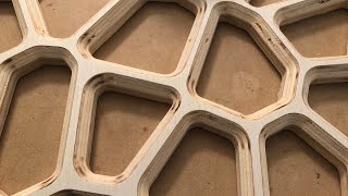 Voronoi pattern cut on Shapeoko cnc router in plywood [upl. by Corsiglia20]