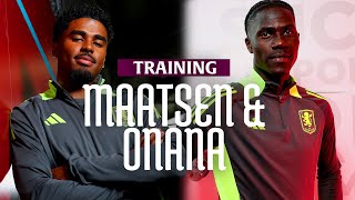 TRAINING  Maatsen and Onana join their first Aston Villa training session [upl. by Boniface]