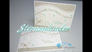 Trauerkarte Sternenkinder Stampin´Up schwungvolle Weihnachten [upl. by Wilek]