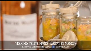 Recette de Papilles amp Pupilles  Verrines truite fumée avocat et mangue [upl. by Enerual]