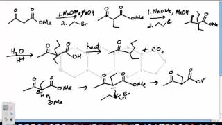 Acetoacetic Ester AAE and Malonic Ester Synthesis Reactions [upl. by Garris]