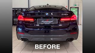 BMW G30 545e with BMW MPerformance rear silencer and tailpipes from the BMW G30 540I [upl. by Quenna587]