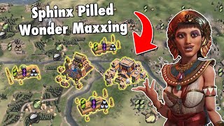 Civ VI  Wonder Maxxing as Sphinx Pilled Cleopatra [upl. by Duhl177]