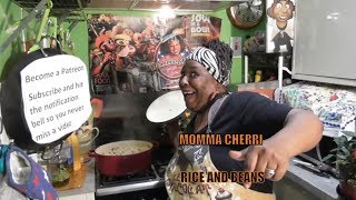 Momma Cherris soul food Rice and Beans [upl. by Ahseekal959]