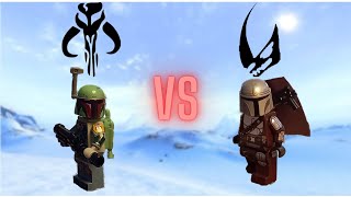 BOBA FETT against THE MANDALORIAN lego star wars stop motion [upl. by Grim923]