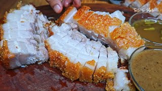 Tasty Crispy Pork Belly THE SECRET OF COOKING SUPER CRISPY amp JUICY PORK BELLY [upl. by Gerta]