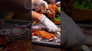 Eating a whole roasted lamb is so delicious anyone meat roast food BBQ delicious [upl. by Latoye]